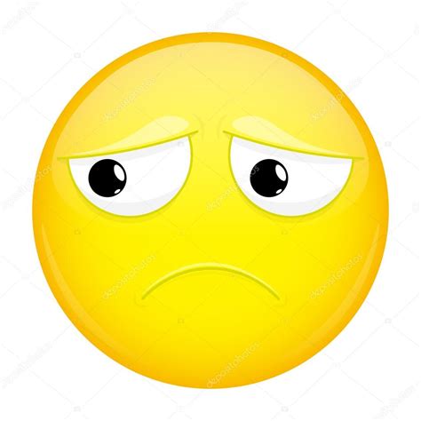 Sad Emoji Bad Emotion Hurt Emoticon Vector Illustration Smile Icon