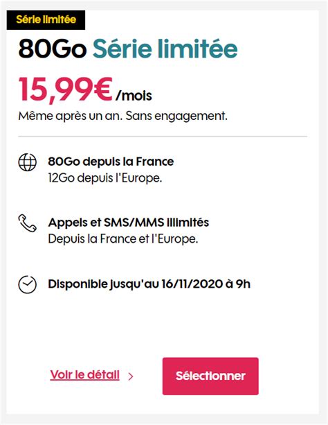 Le Forfait Mobile G En S Rie Limit E De Chez Sosh Continue