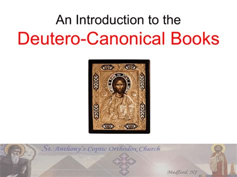 An Introduction To The Deutero Canonical Books