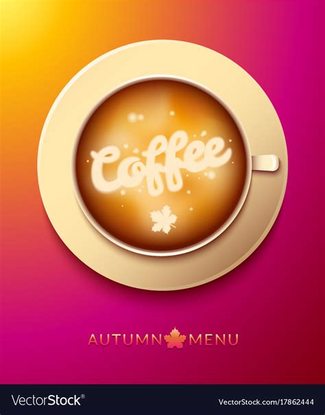 Autumn Coffee Royalty Free Vector Image Vectorstock