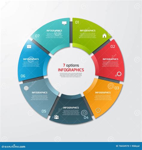 Infographic Schablone Des Kreisdiagramm Kreises Mit Wahlen Vektor