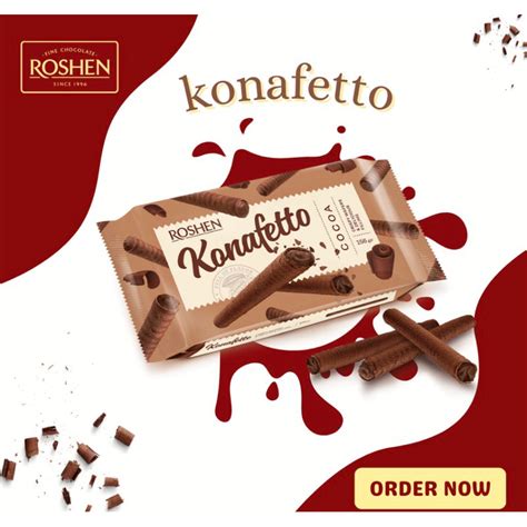 Roshen Konafetto Wafer Rolls With Cocoa Flavoured Cream 140g Shopee