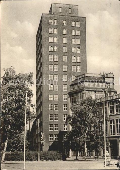 Postkarte Carte Postale Jena Hochhaus Des Veb Carl Zeiss Manuscript