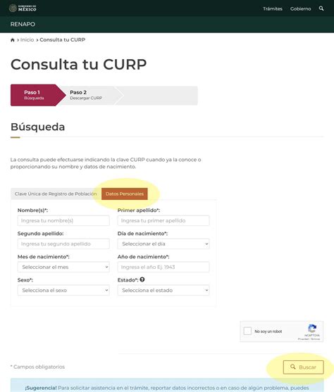 Cómo consultar curp solo con el nombre Dudalia