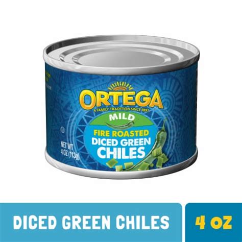 Ortega Fire Roasted Mild Diced Green Chiles Kosher 4 Oz Qfc