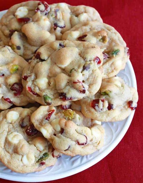 White Chocolate Cranberry Cherry Pistachio Cookies The Daring Gourmet