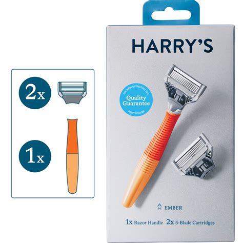 Harry's Shaving Razor for Men with 2 Razor Blade Refill Cartridges ...