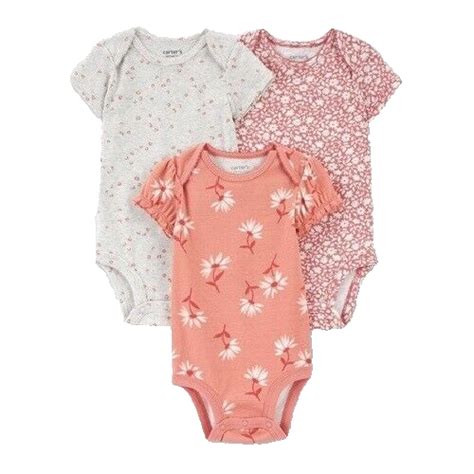 Carter S Just One You Baby Girls Size NB Dusty Pink Floral Bodysuits