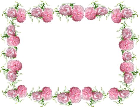 Border Frame With Roses