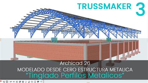 Estructura Tipo Tinglado De Perfiles Metalicos Modelado Desde Cero