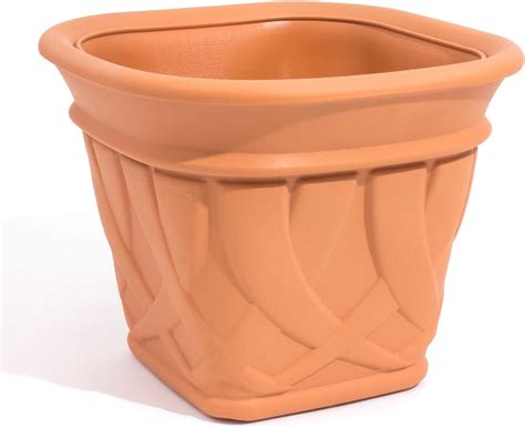 Amazon Prosper Plast Plastic Flower Pot Cm Galeon Square