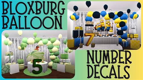 Balloon Numbers Bloxburg Decals Bloxburg Roleplay Nataya Mishel