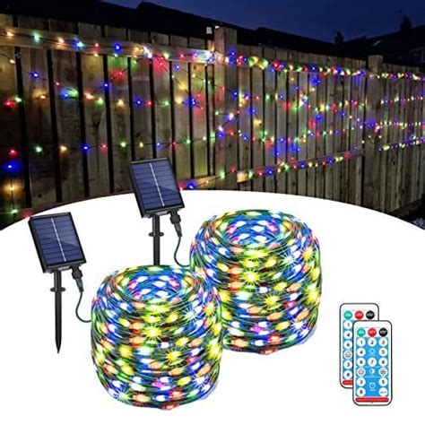 50% OFF Upgraded Solar Fairy Lights Outdoor, 2 Pack Total 196FT 600LED ...