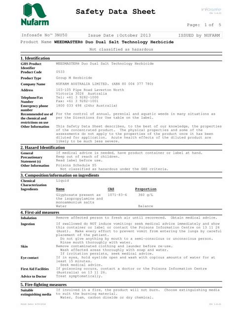 PDF Safety Data Sheet Nufarm PDF FileThis Safety Data Sheet