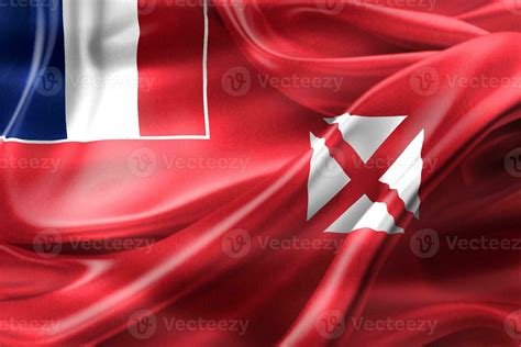 3D Illustration Of A Wallis And Futuna Flag Realistic Waving Fabric