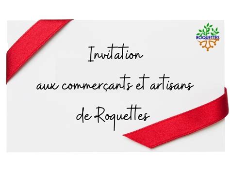 Message aux artisans et commerçants du village Mairie de Roquettes