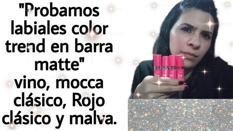 Probamos labiales color trend matte de avon vino Rojo clásico malva y