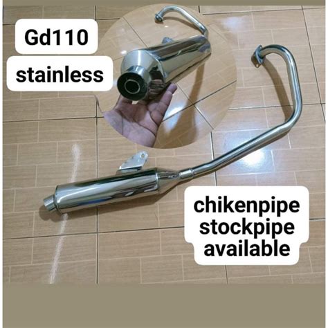 GD110 Chicken Pipe Stainless Dual Tube Plug Play Shopee Philippines