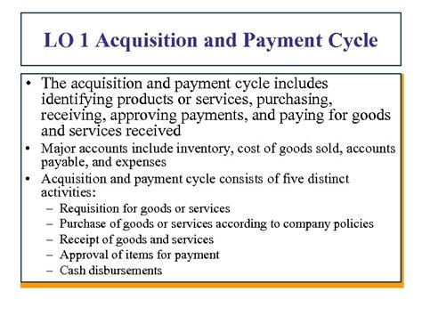 Chapter Audit Of Acquisition And Payment Cycle