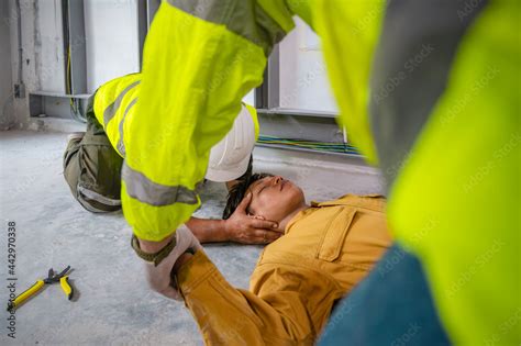 Electric Worker Suffered An Electric Shock Accident Unconscious Safety