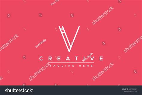 Modern Creative V Logo Design And Template V Vv Royalty Free Stock