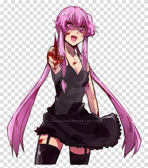 Yuno Gasai Future Diary Yandere Anime Mirai Nikki Transparent