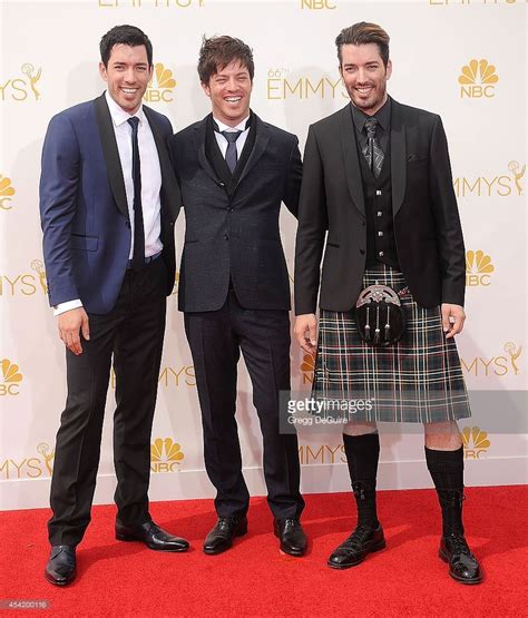 TV personalities Drew Scott, J.D. Scott and Jonathan Scott arrive at ...