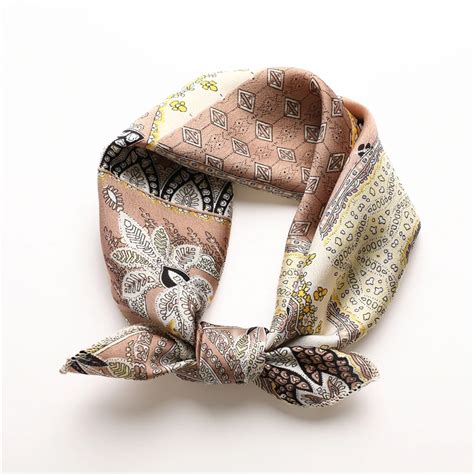 Foulard Carr En Soie Imprim Pour Femme Accessoire De Mode Ch Le