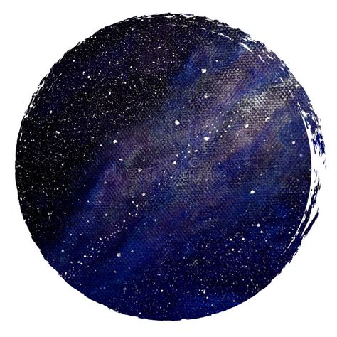 Space Circle Background. Space Illustration in Circle. Template for ...