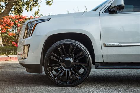 Cadillac Escalade Platinum Wheels Ds Matte Black With Gloss Black