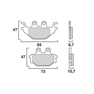 Plaquettes de Frein Brembo Organique 07GR7707 Pièces Freinage sur