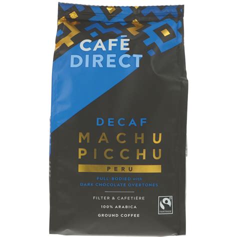 Machu Picchu Decaf Ground Coffee 200g Cafedirect Healthy Supplies