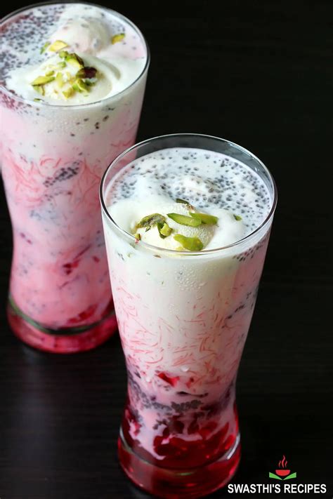 Falooda Recipe Faluda Ice Cream Swasthi S Recipes