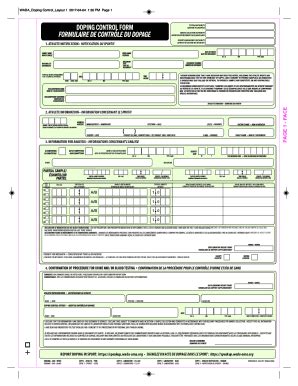 Doping Control Form Fill Online Printable Fillable Blank PdfFiller