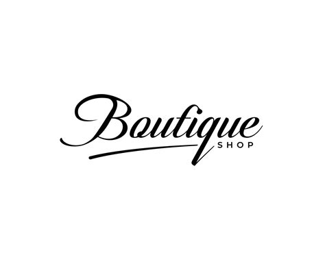 Abstract handwritten boutique text vector logo design, Boutique shop ...