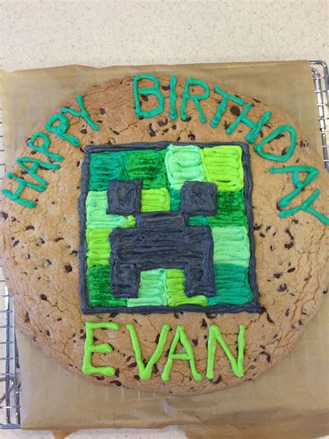 Minecraft Cookie Cake Minecraft Cookies Cookie Cake Cookies