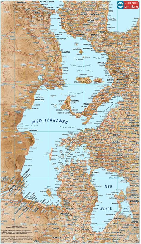 Map : different perspective map of The Mediterranean Sea [1616x2800 ...