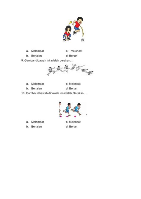 Gerak Lokomotor Activity Live Worksheets