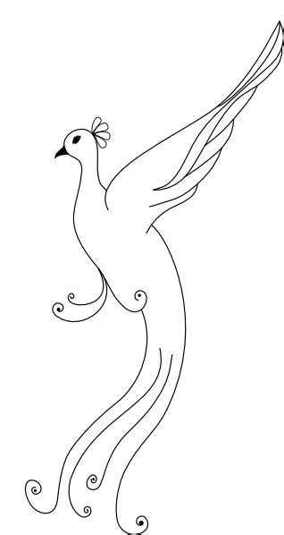 Peacock Outline Clip Art at Clker.com - vector clip art online, royalty ...