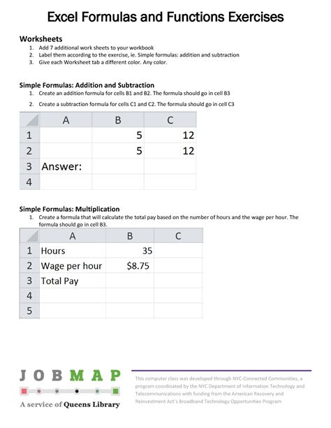 Excel Formulas And Functions Exercises Excel Formulas And Functions