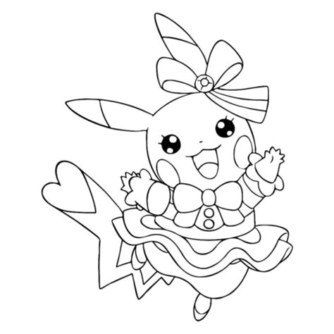 Anime Cute Pikachu Girl Coloring Page Turkau