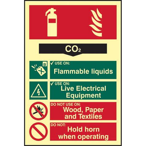 Fire Extinguisher Composite Co Sign Flexible Photoluminescent Vinyl