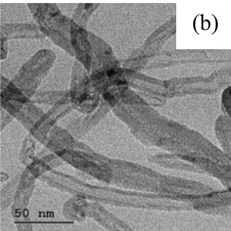 HRTEM Scans Of MWCNT At Various Magnifications A 100 Nm B 50 Nm C 10