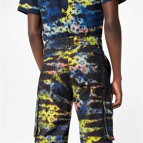 Printed Monogram Tie Dye Cargo Denim Pant Ready To Wear LOUIS VUITTON