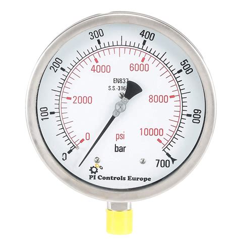 1 5 Inch 40 Mm Pressure Gauge 0 To 25 Bar 0 To 400 Psi At 250 In