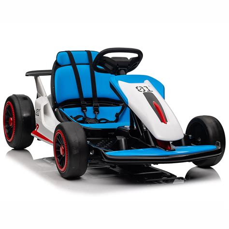 Joyracer 24V Go Kart for Kids, 7A Battery Powered Ride on Car for Teens ...