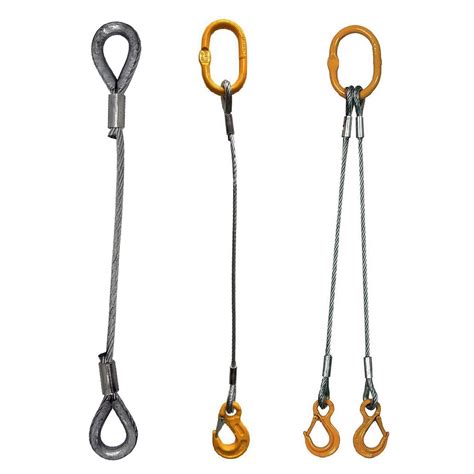 Steel Wire Rope Lifting Slings Galvanised And Stainless Steel Wire Strops