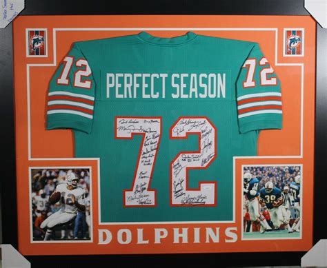 1972 Miami Dolphins Team 22 Signatures Autographed Signed Framed