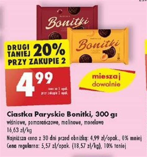 Promocja Ciastka Paryskie Bonitki G W Biedronka