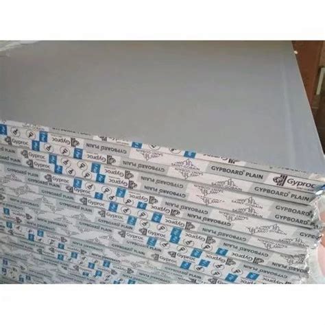 6 Feet White Gyproc Gypsum Board Made In India 6x4 Thickness 12 Mm